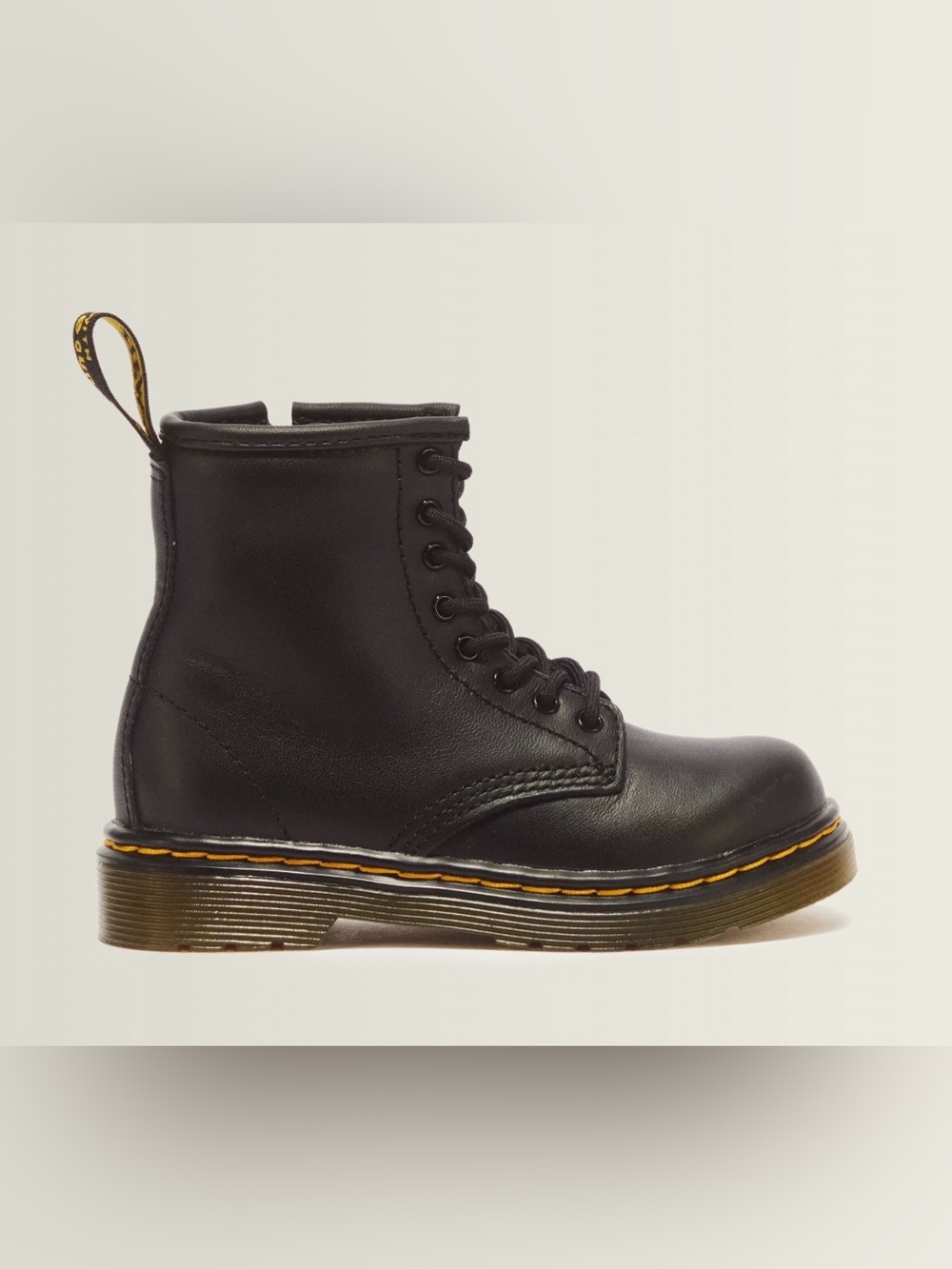 Dr. Martens Toddler 1460 SOFTY T LEATHER LACE UP BOOTS BLACK SIZE US 7 $70